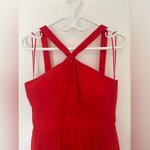 Red Silk J Crew Dress